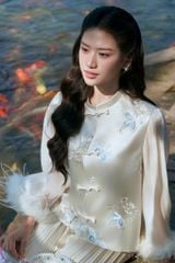 Thiên Lam - Áo lụa thêu tay phối lông