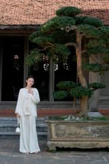 Tịnh Yên - Áo tơ xếp ly phối gấm