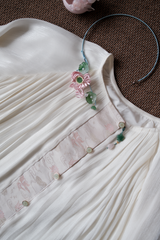 Tịnh Yên - Áo tơ xếp ly phối gấm