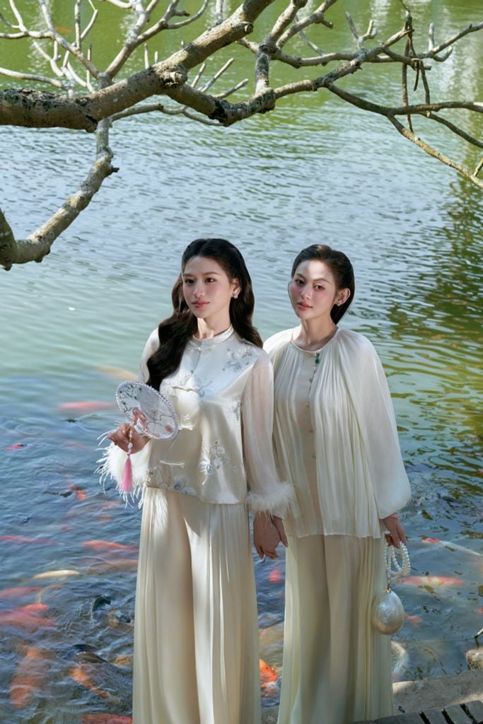 Thiên Lam - Áo lụa thêu tay phối lông