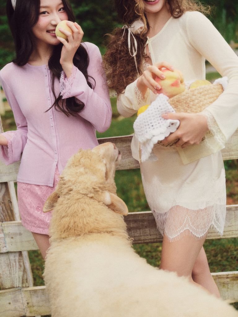 Cecilia Skirt - Chân váy lụa phối ren