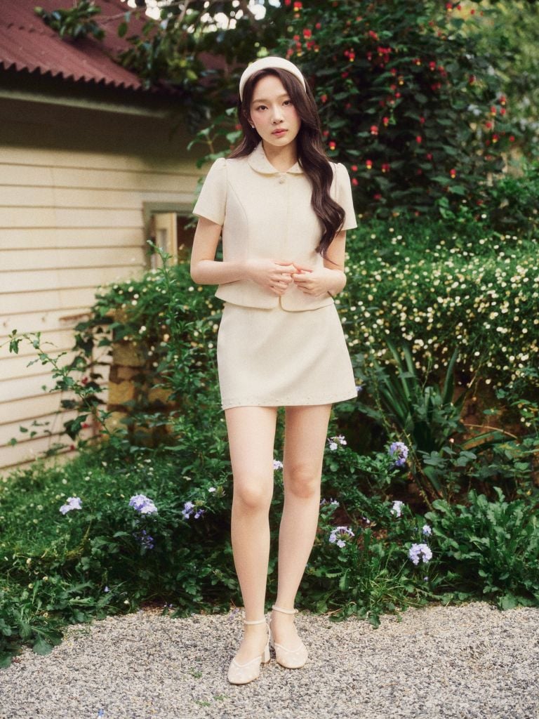 Danny Skirt - Chân váy A đính ngọc trai