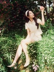 Danny Top - Áo kiểu nữ ngắn tay cổ sam ngọc trai