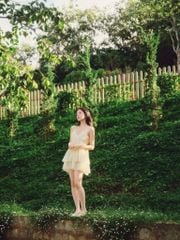 Mae Dress - Set váy kèm áo choàng tơ xếp ly