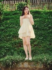 Mae Dress - Set váy kèm áo choàng tơ xếp ly