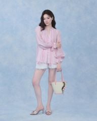 Nabi Shirt - Sơmi tơ tay hoa