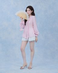 Nabi Shirt - Sơmi tơ tay hoa