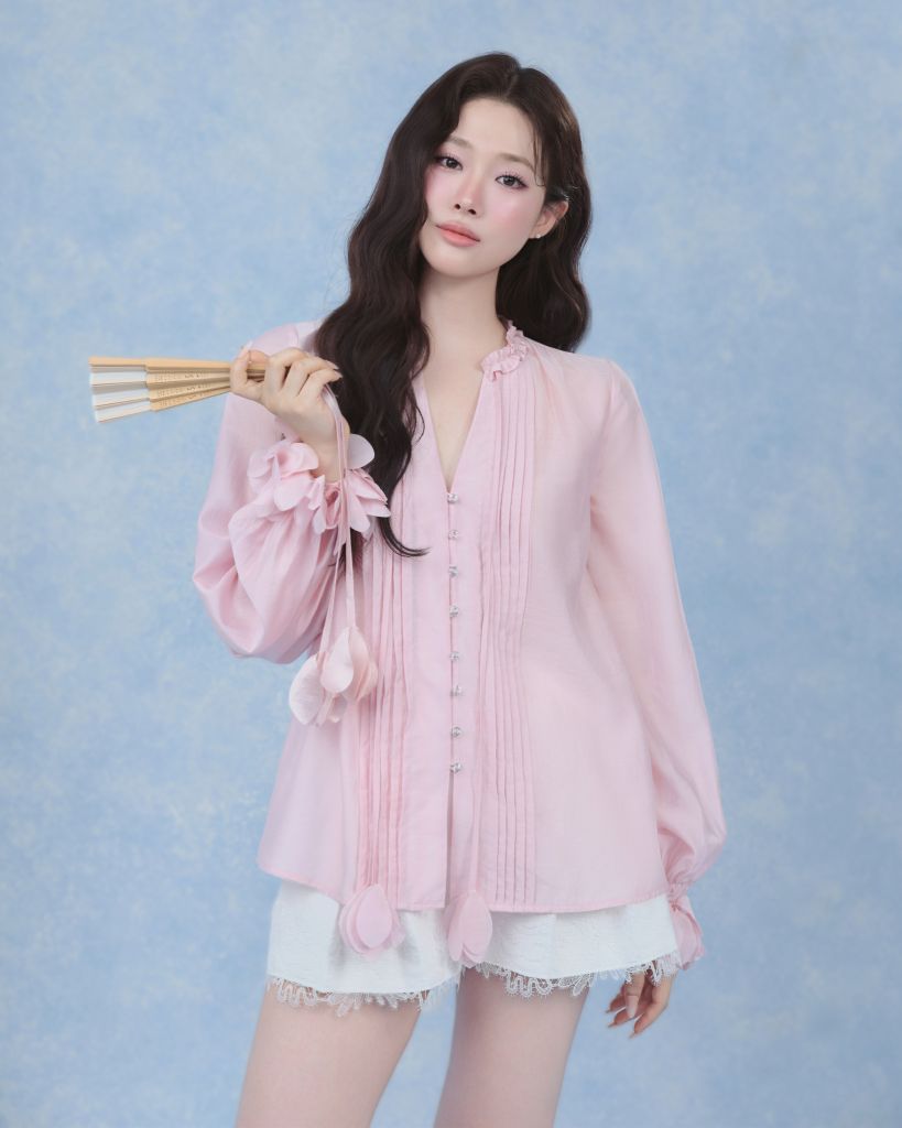 Nabi Shirt - Sơmi tơ tay hoa