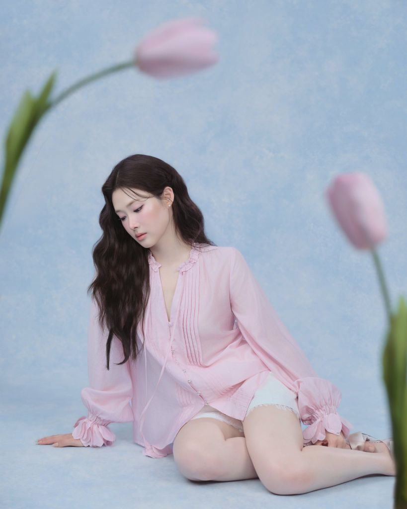Nabi Shirt - Sơmi tơ tay hoa