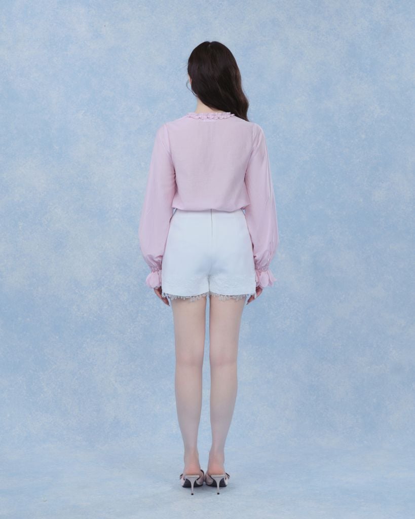 Umi Short - Quần short xếp ly chân ren