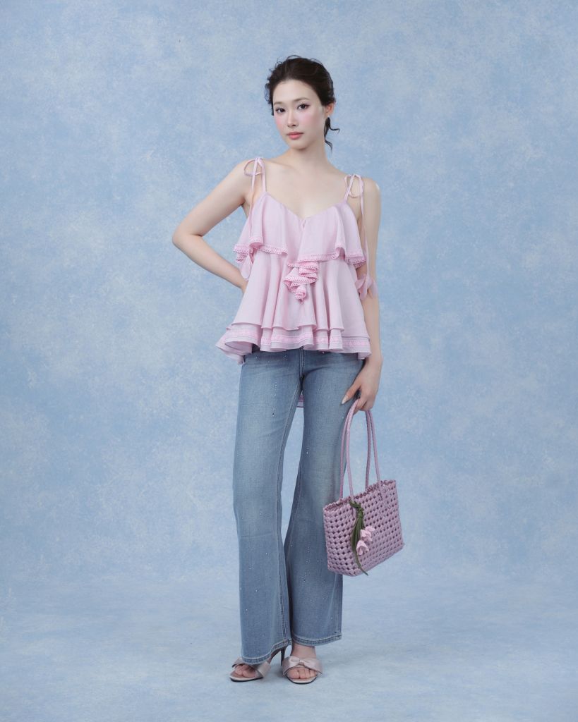 Mie Cami - Áo 2 dây tơ phối ren