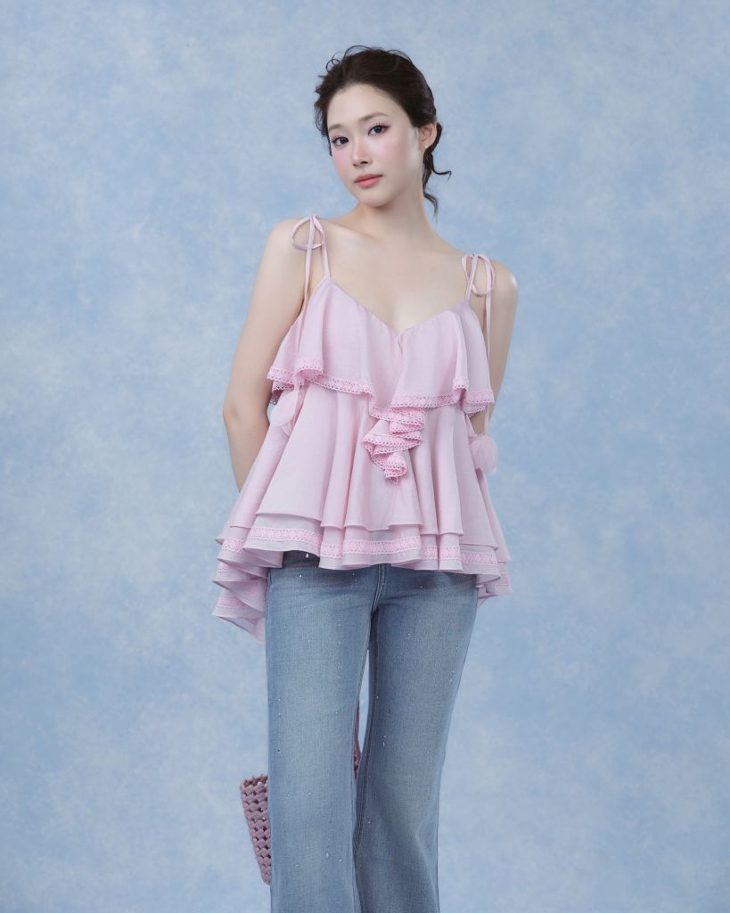 Mie Cami - Áo 2 dây tơ phối ren