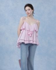 Mie Cami - Áo 2 dây tơ phối ren