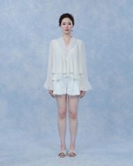 Alice Shirt - Sơmi chiffon cổ V ren