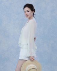 Alice Shirt - Sơmi chiffon cổ V ren