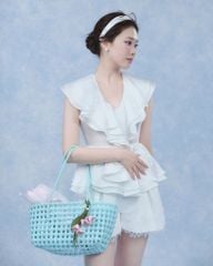 Emma Top - Áo tơ peplum cổ V bèo