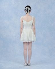Helena Dress - Váy 2 dây tơ nhăn phối ren