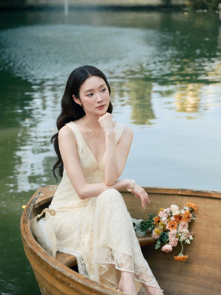 Ophelia Dress - Váy ren dáng dài 2 lớp