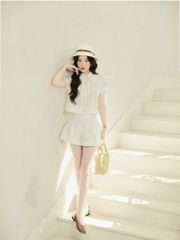 Mia Shirt - Áo croptop phối