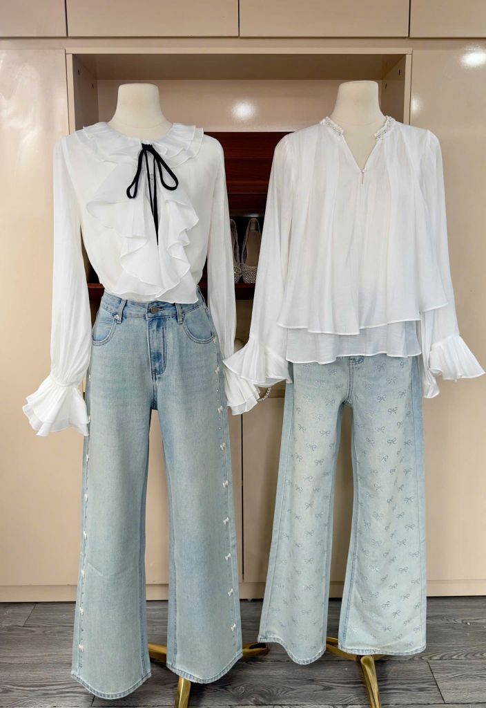 Ribby Jeans (Nơ) -  Quần jeans đính nơ và cườm