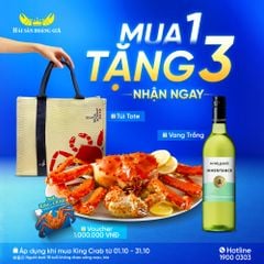  Cua Hoàng Đế - King Crab Đỏ - Ưu Đãi Mua 1 Tặng 3 Tháng 10/2026 