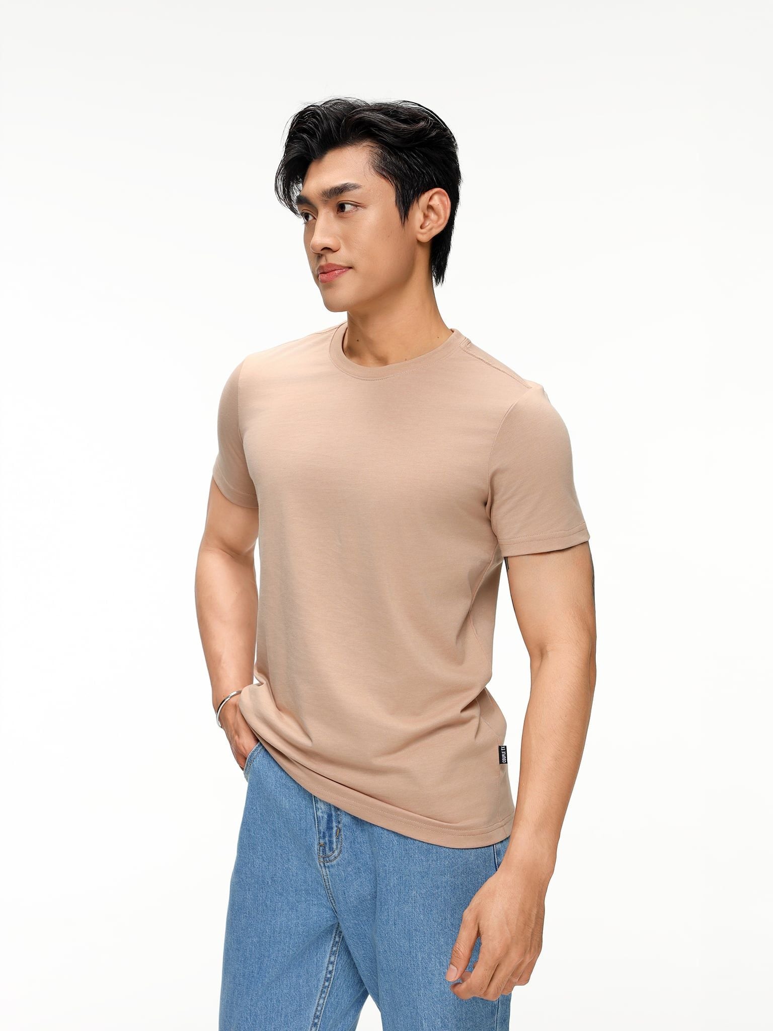  Áo Thun Nam Cổ Tròn Đốm Slim Basic MTS 1375 