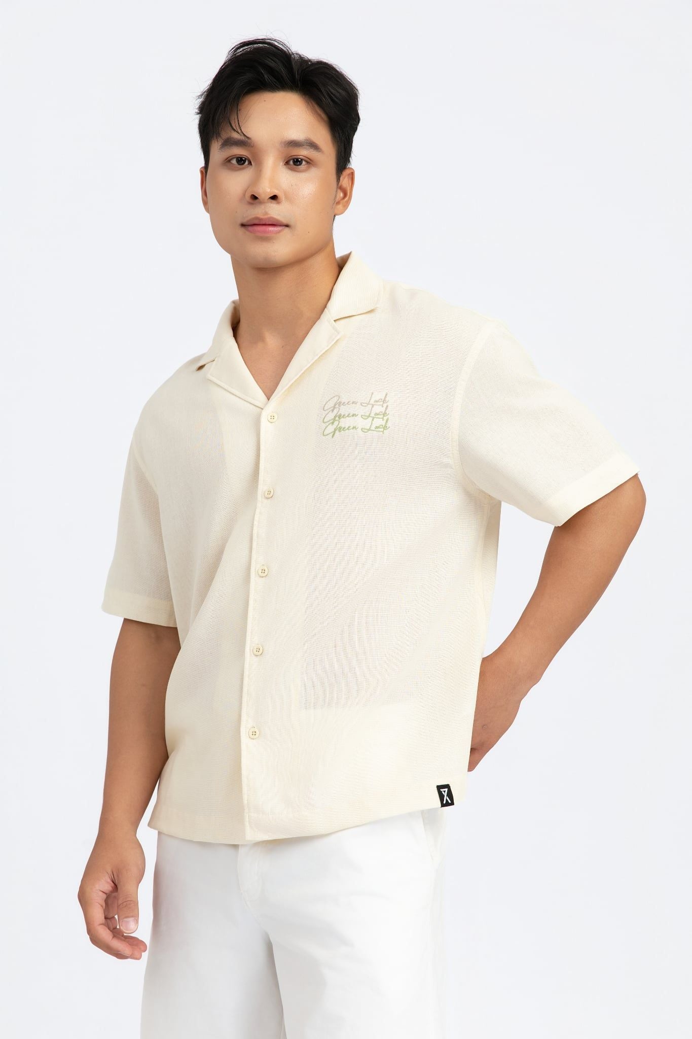  Áo Sơ Mi Tay Ngắn Nam Relax Linen Green Luck MSH 1032 