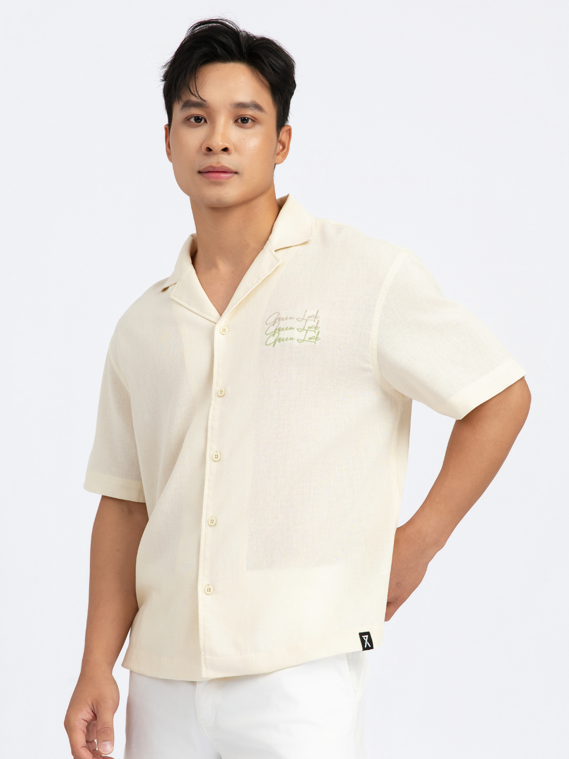  Áo Sơ Mi Tay Ngắn Nam Relax Linen Green Luck MSH 1032 