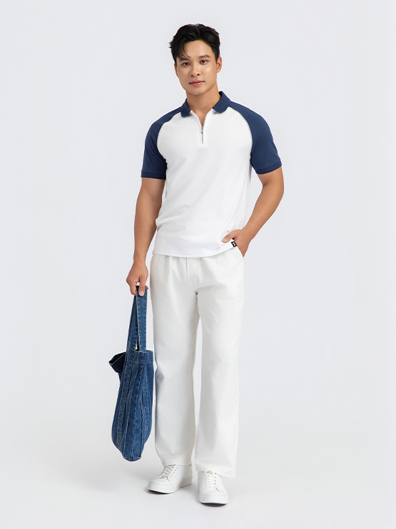  Áo Polo Nam Raglan Khóa Zip SS26 MPO 1089 