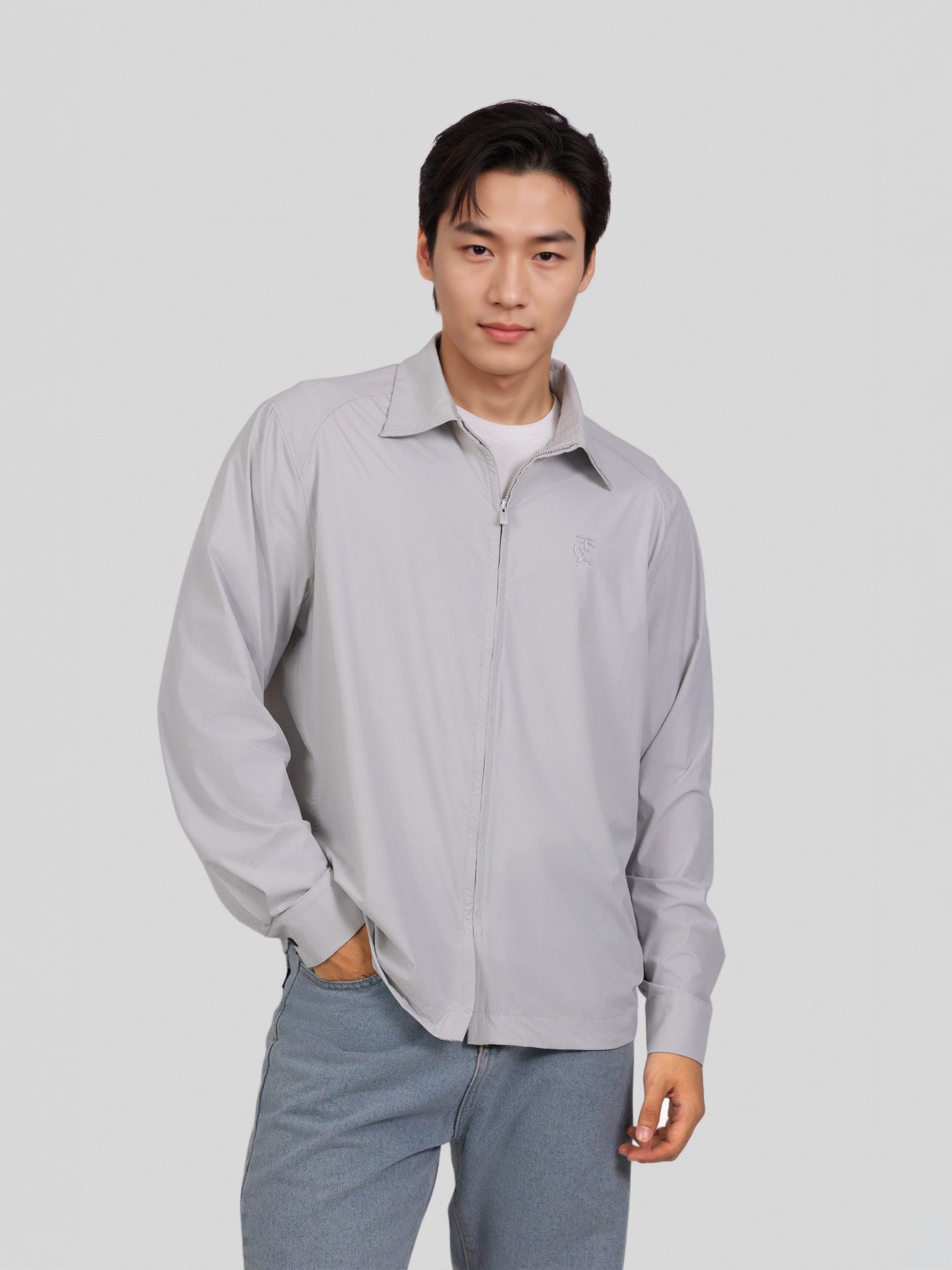  Áo Khoác Dù Nam Overshirt Nylon Logo CTX MOP 1092 