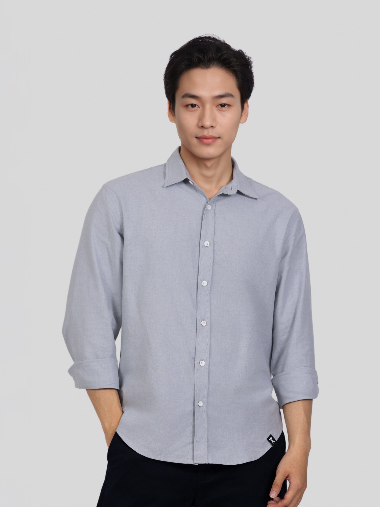  Áo Sơ Mi Nam Oxfort Regular Longsleeve Basic FW25 MSH 1023 