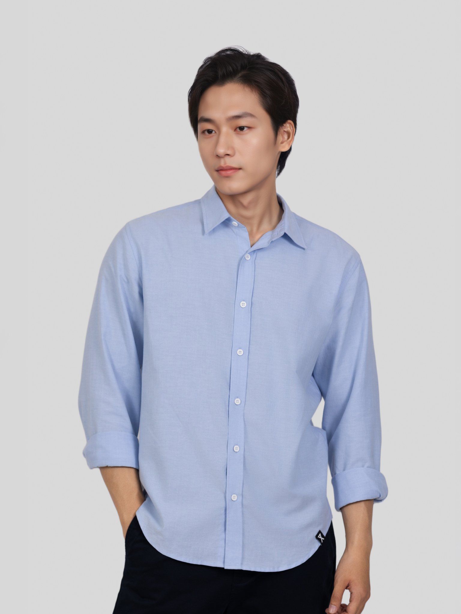  Áo Sơ Mi Nam Oxfort Regular Longsleeve Basic FW25 MSH 1023 