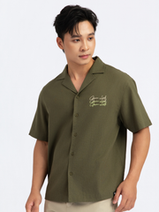 Áo Sơ Mi Tay Ngắn Nam Relax Linen Green Luck MSH 1032