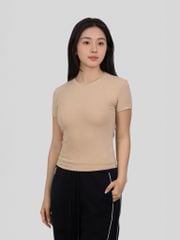 Áo Thun Nữ Rib Slim Boxy Typo Free WTS 2460