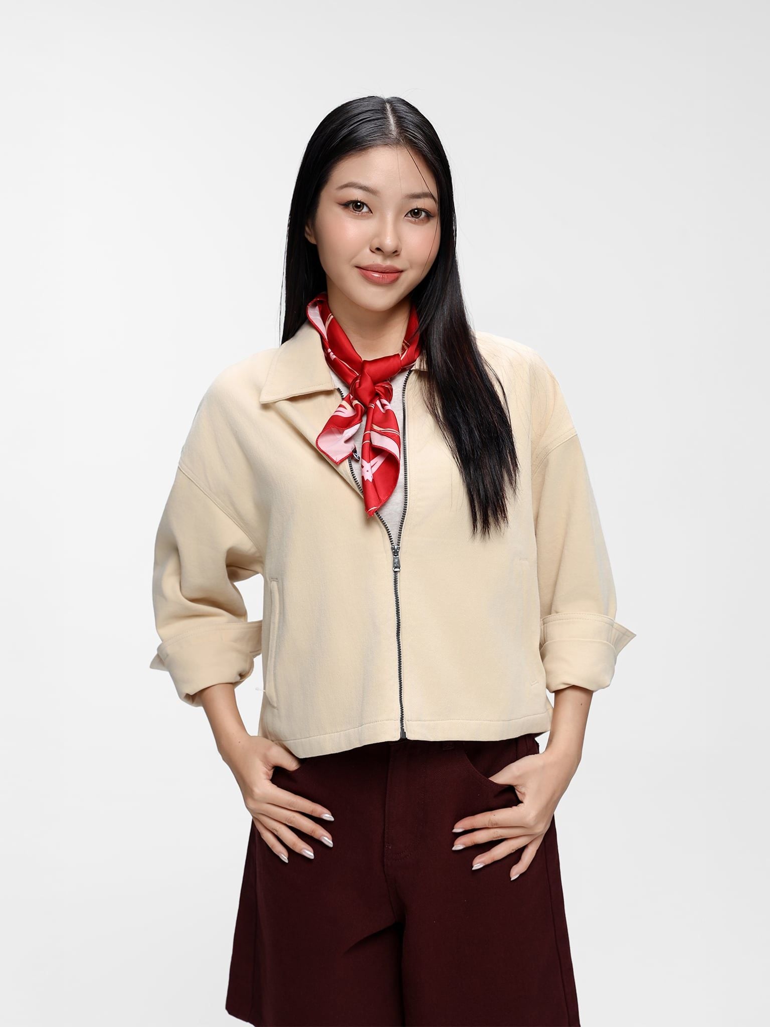  Áo Khoác Nữ Khaki Oversize Boxy WOF 2035 