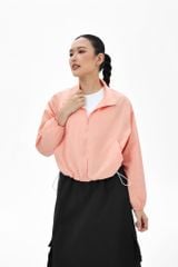 Áo Khoác Dù Nữ Boxy Cổ Cao WOP 2095