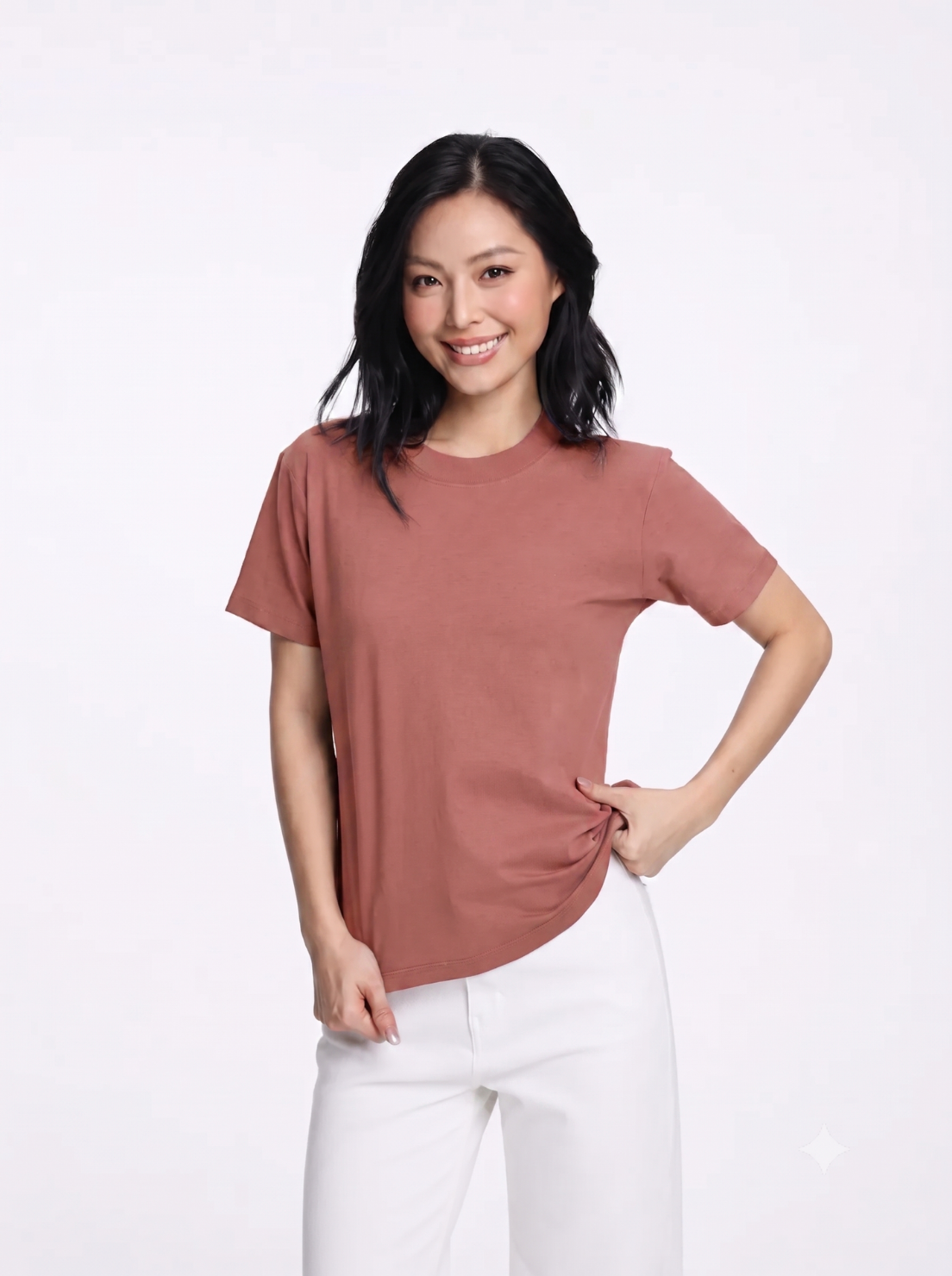 Áo Thun Nữ Cổ Tròn Đốm Slim Basic WTS 2375 