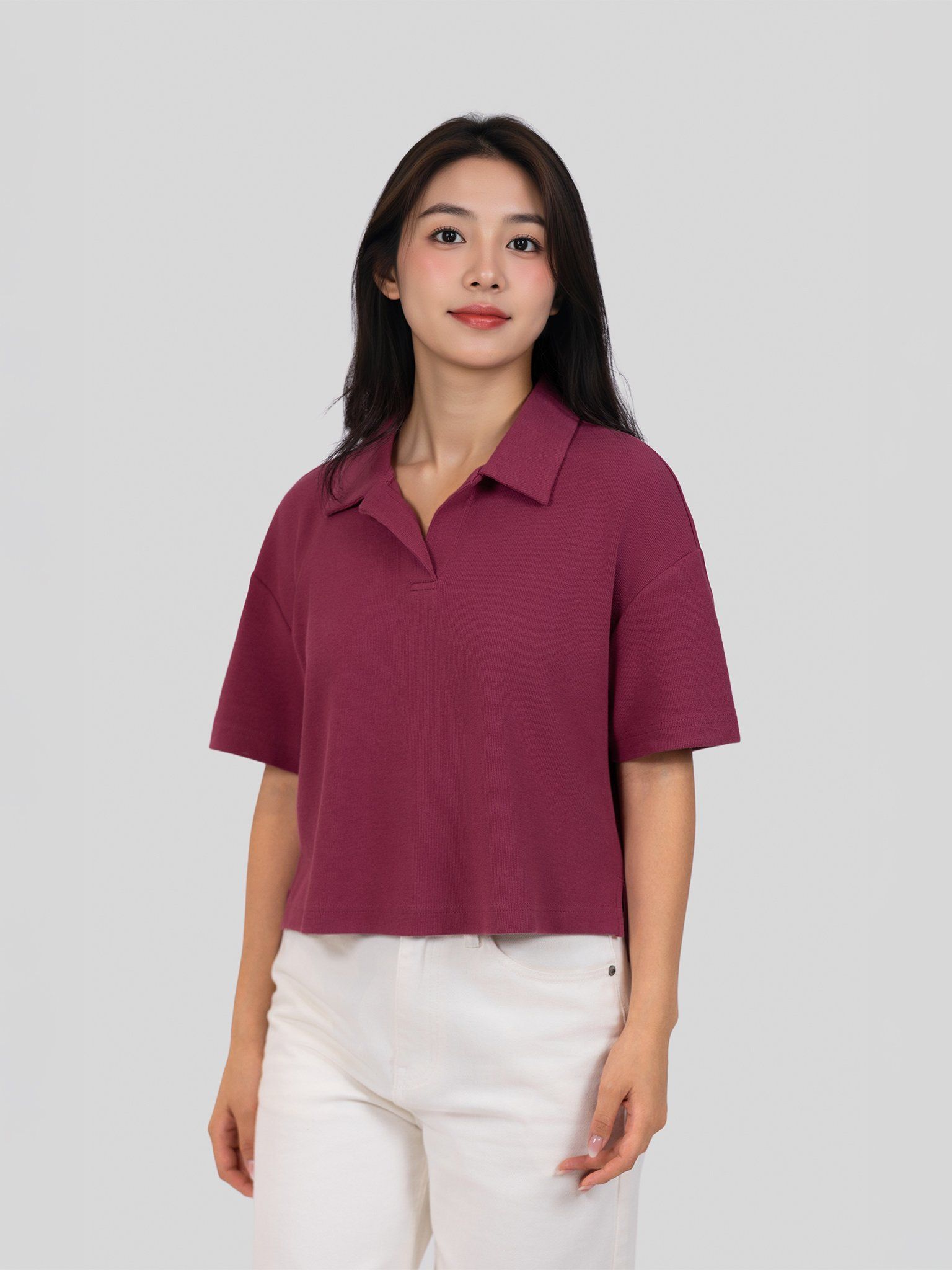  Áo Polo Nữ Relax Boxy Rib WTS 2463 