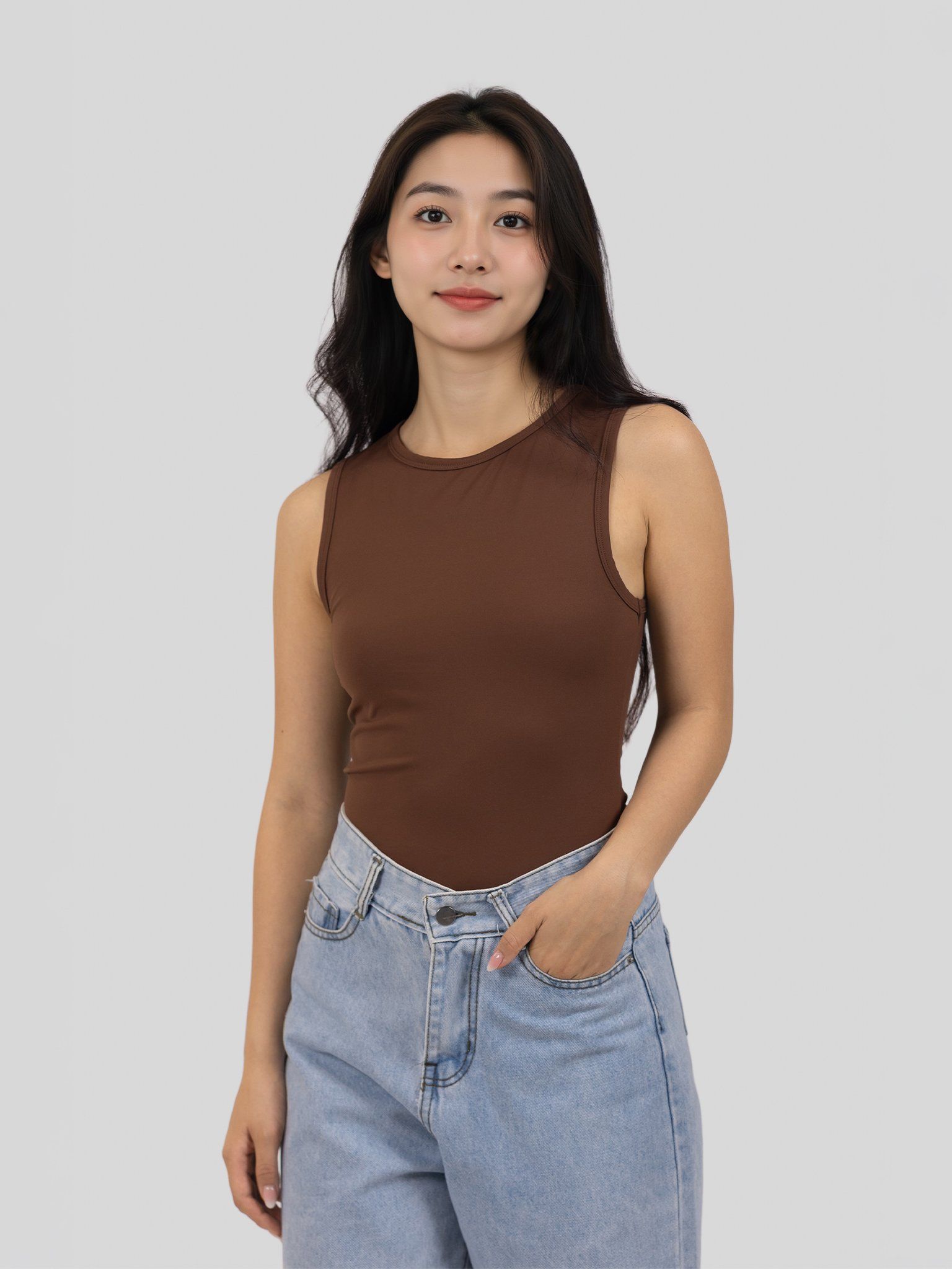  Áo Thun Nữ Tanktop Boxy Double Face WTS 2462 