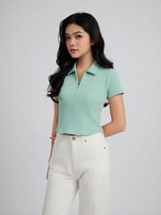 Áo Polo Nữ Rib Dây Kéo WPO 2095