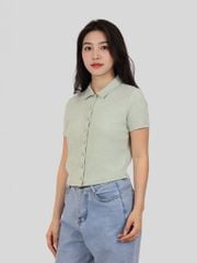 Áo Polo Nữ Rib Cotton Slim Boxy FW25 WTS 2464
