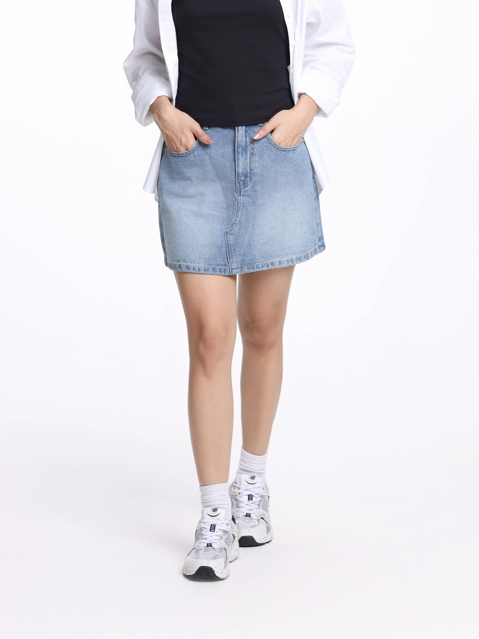  Váy Nữ Mini Skirt Jean A Line WSK 2034 