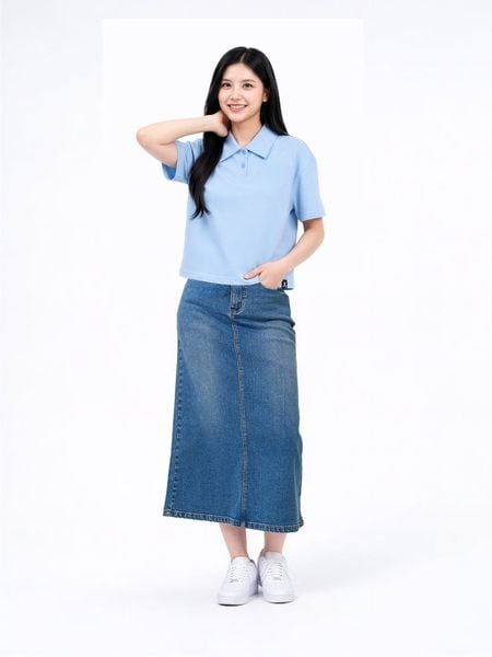  Váy Nữ Jean Dài Wash Classic WSK 2030 