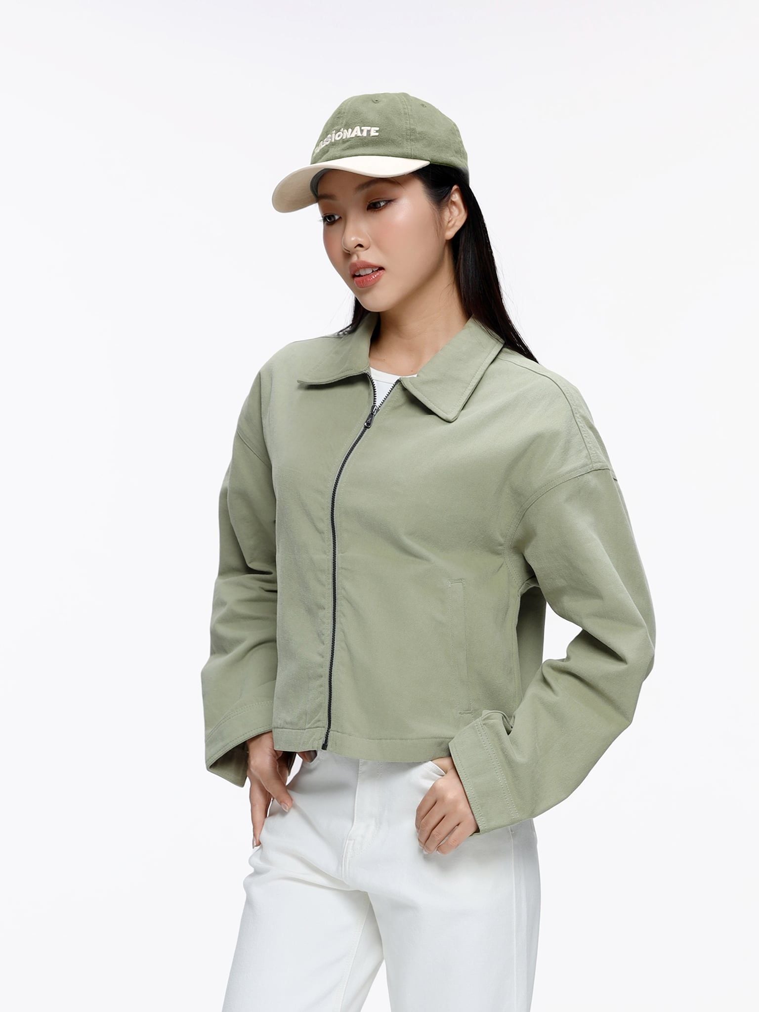  Áo Khoác Nữ Khaki Oversize Boxy WOF 2035 