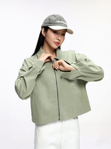  Áo Khoác Nữ Khaki Oversize Boxy WOF 2035 