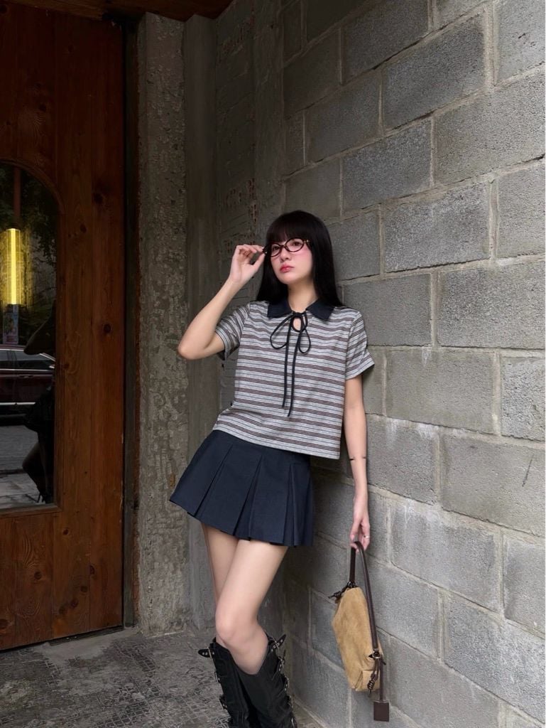 Lace Polo Shirt