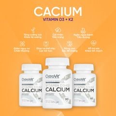Viên Uống Bổ Sung OstroVit Vitamin D3 K2 Calcium 90 viên