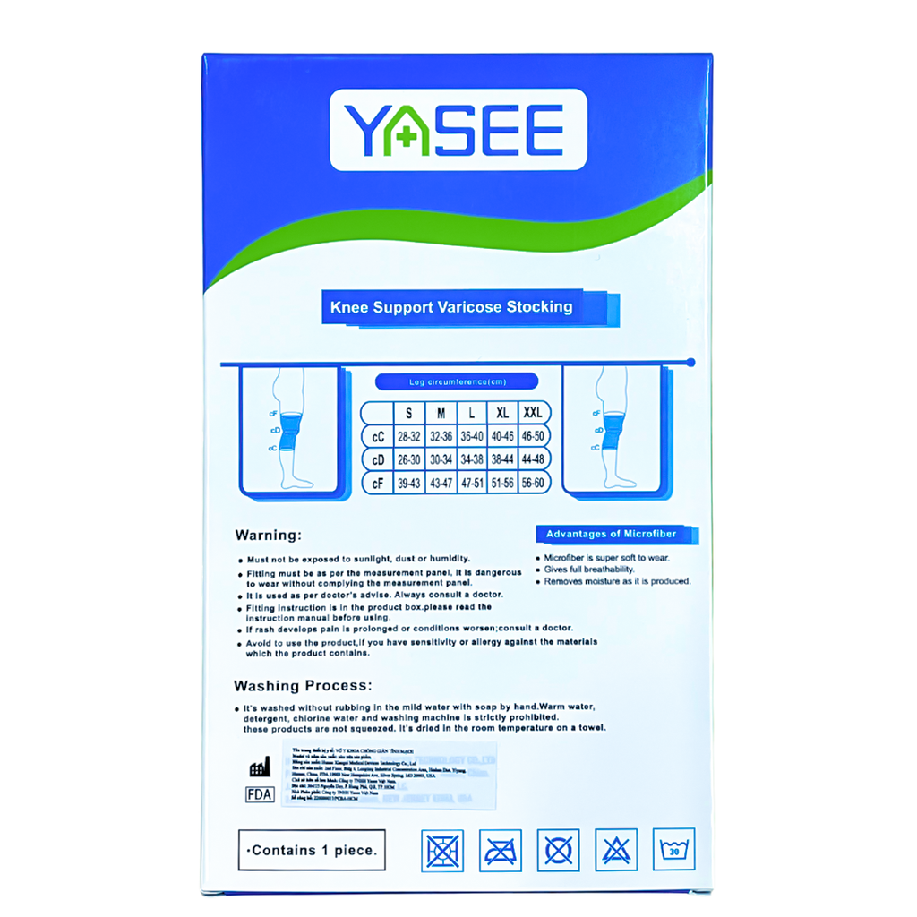 Tất Vớ Bắp Chân Y Khoa Trợ Ngăn Ngừa Suy Giãn Tĩnh Mạch Yasee