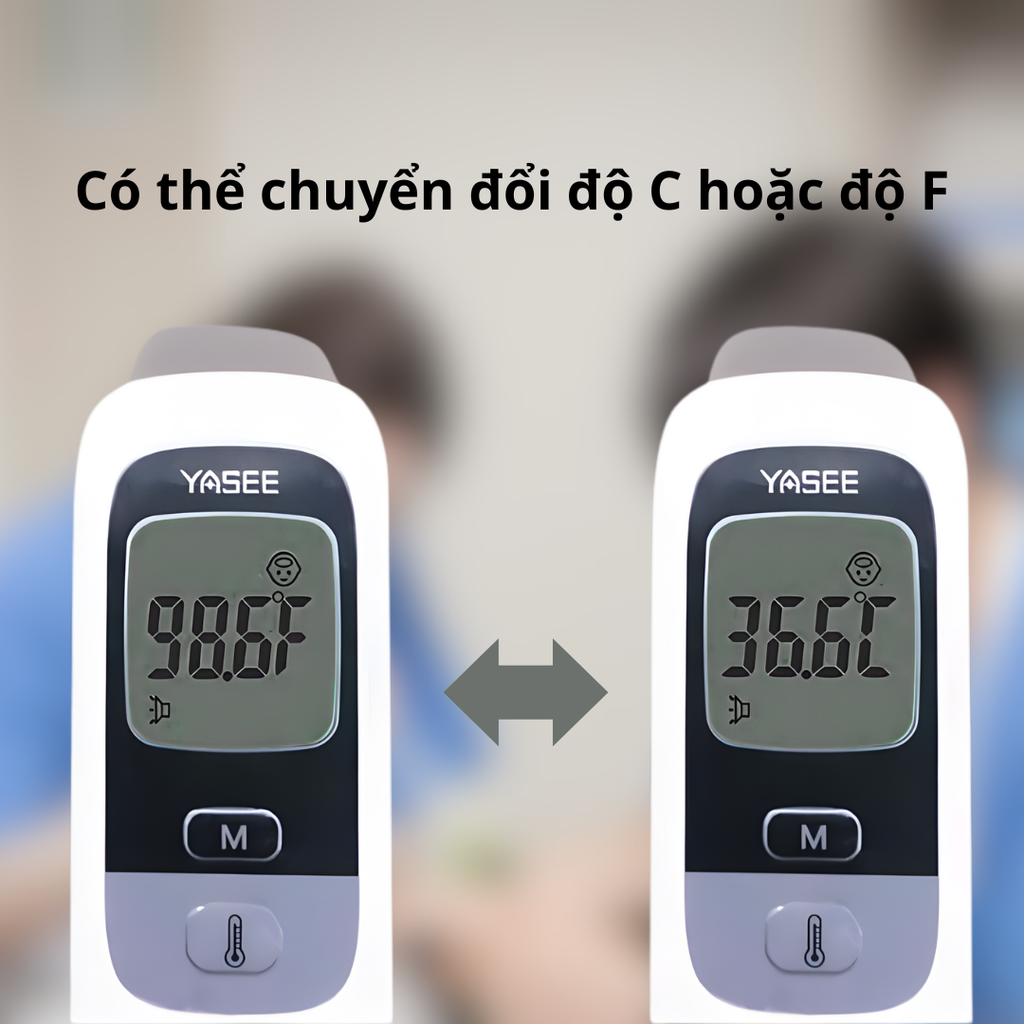 Nhiệt Kế Điện Tử Yasee đo trán bằng hồng ngoại cho người lớn, trẻ em, trẻ sơ sinh