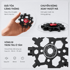 Con Quay Đa Năng Spinner iRace Kiêm Cờ Lê Bông Tuyết 23 Trong 1